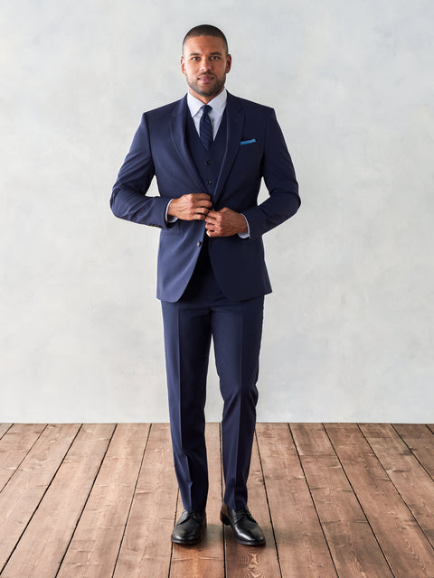 Stretch Wool True Navy Suit