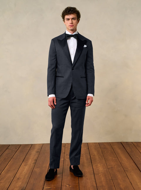 Shadow Black Linen Tuxedo