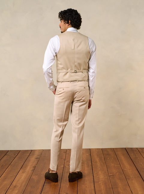 Beige Suit Vest