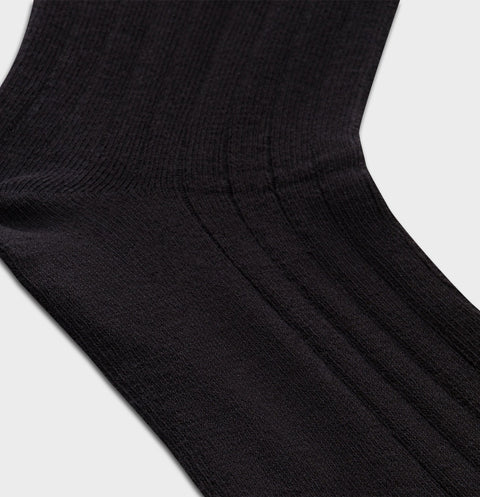 Solid Black Dress Sock