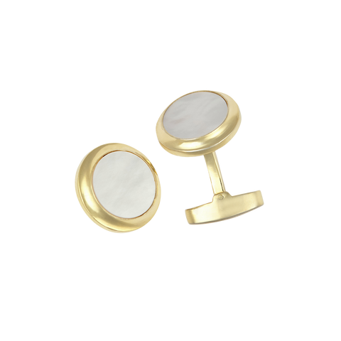 Gold Pearl Cufflinks