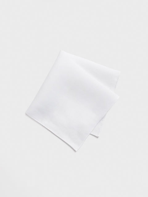 White Linen Pocket Square