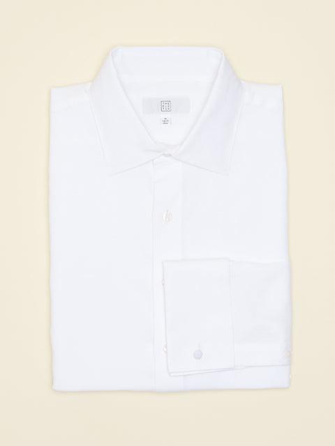 White Linen Dress Shirt - Slim