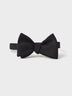 Black Textured Silk Bow Tie