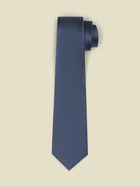 Steel Blue Textured Necktie